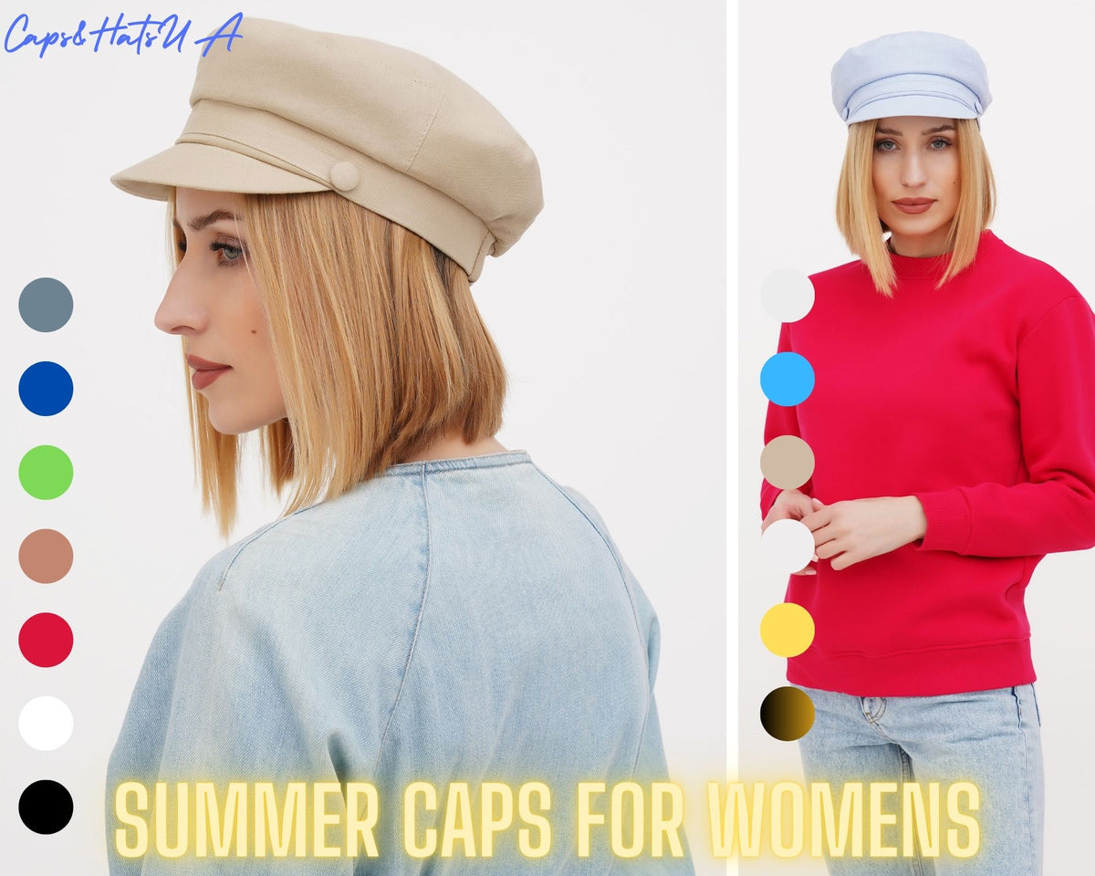 Stylish Women's Breton Caps, Fashion Baker Boy & Newsboy Hats for Summer