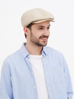 mens navy baker boy hat