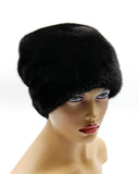 womens black mink hat
