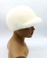 russian white mink hat