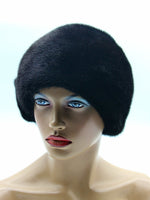 womens black fur hat