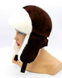 hat with fur and ear flaps