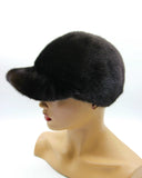 black fur cap