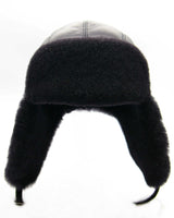 shearling sheepskin pilot hat