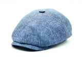 linen newsboy cap