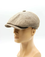 linen baker boy cap
