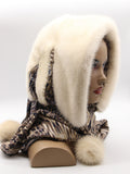 ivory-mink-fur-hat-hood-floral-scarf-pompons-main