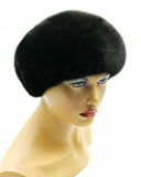womens-black-mink-beret-high-dome-crown-three-quarter-front