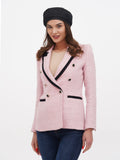 Black linen beret hat women side glance portrait, spring summer lightweight French style cap