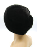 Women's black mink fur beret