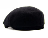 Black wool newsboy cap size reference mannequin