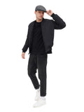 Grey wool flat cap mens three quarter front view winter outfit