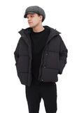 Grey wool newsboy cap mens three quarter view autumn street style