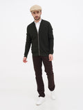 Man in sand linen newsboy cap full body walking casual summer style