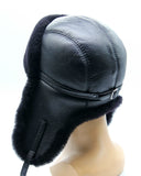 Sheepskin fur hat bomber ushanka handcrafted Ukraine