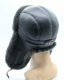 Sheepskin trapper aviator hat handcrafted Ukraine