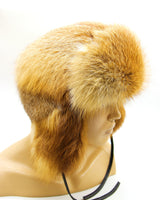 mens fox fur trooper hats
