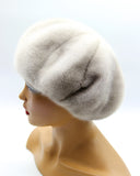 womens grey hat with fur