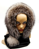 fur hooded scarf hat