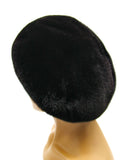 black hat fur hat