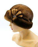 vintage mink cloche hats