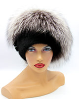 silver fox fur hat women