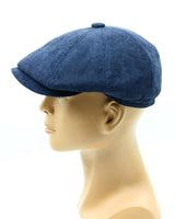 blue newsboy hat