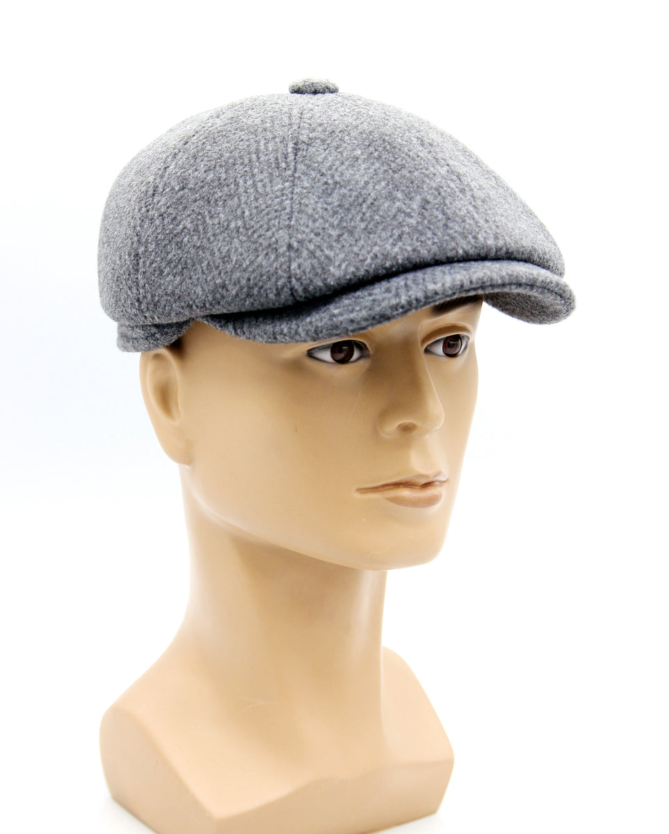 Newsboy cap for men's with ears grey | Caps&HatsUA