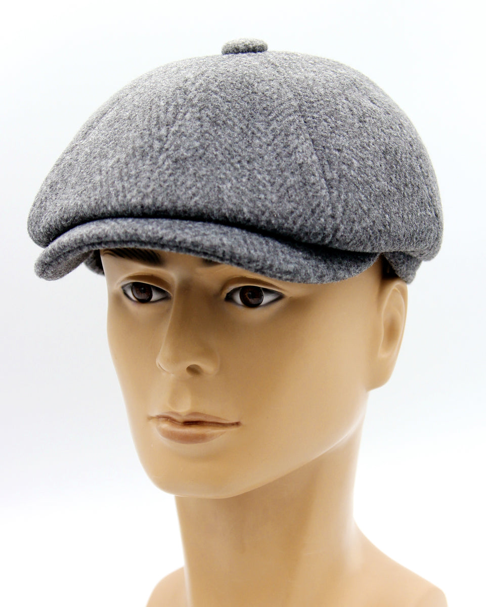 Newsboy cap for men's with ears grey | Caps&HatsUA