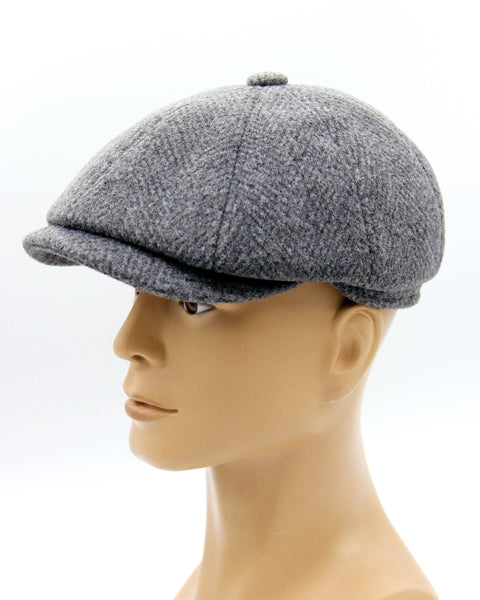 Newsboy cap for men's with ears grey | Caps&HatsUA