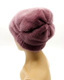 women winter hat with real fur