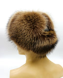 Three-quarter back raccoon fur ushanka crown